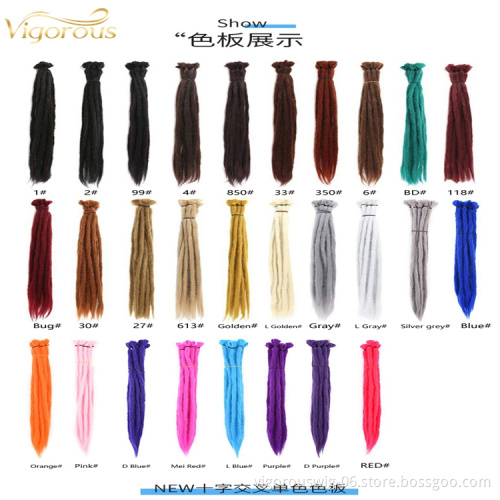 Cheap Long Natural Ombre Synthetic Dreads 50cm Handmade Afro Dreadlock Extensions Twist Braiding Hair Hippie Crochet Braids